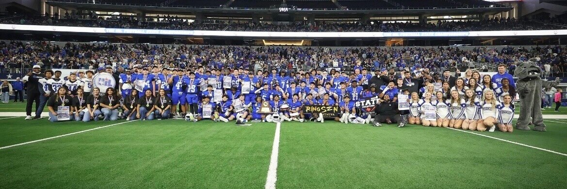 Yoakum Bulldogs 2025 state champions on the field — powered by DigiWrist